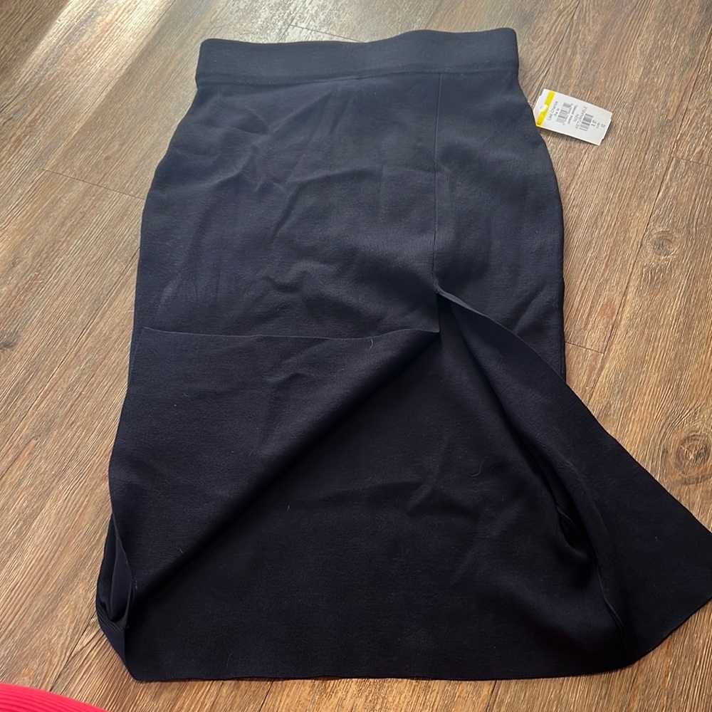 Black maxi skirt with slit